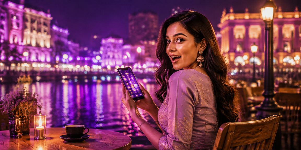 Person making secure UPI payment via mobile phone in India
